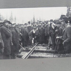 Vintage Postcard - The Last Spike Canadian Railway Print - Wayside Press